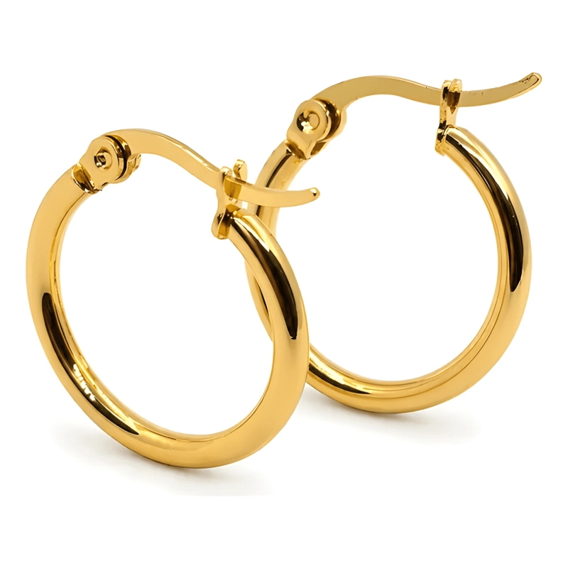 AROS MUJER ARGOLLAS CLASICAS DE 2CM EN ACERO INOXIDABLE - 4