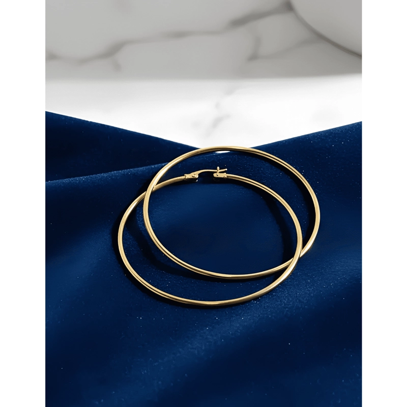 AROS ARGOLLA ACERO QUIRURGICO ARGDW 50MM 1 PAR DORADO #5 - 3