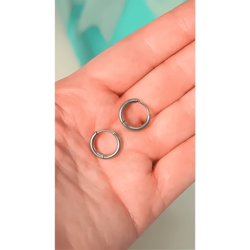 AROS ARGOLLAS AURA SHINE 10MM TITANIO ASTM F136 PLATEADO - 3