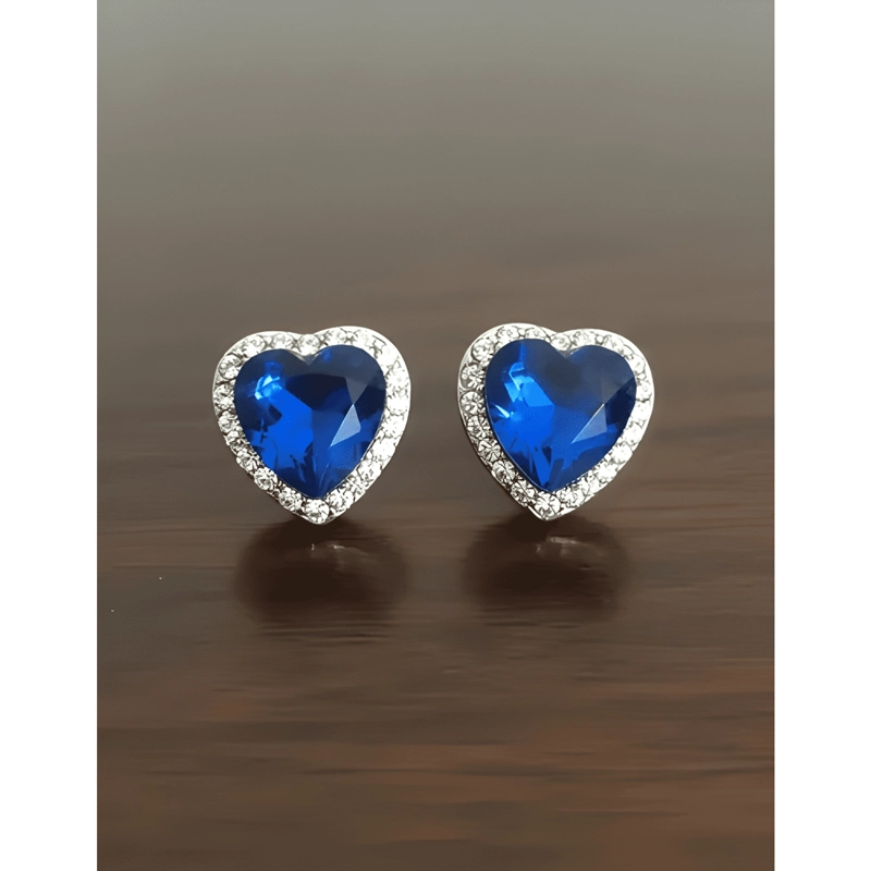 AROS PLATA 925 CORAZON HECHO CON SWAROVSKI REGALO VALENTIN - 4