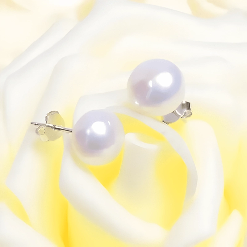 AROS PERLA NATURAL PASADOR PLATA 925 BLANCO - 3