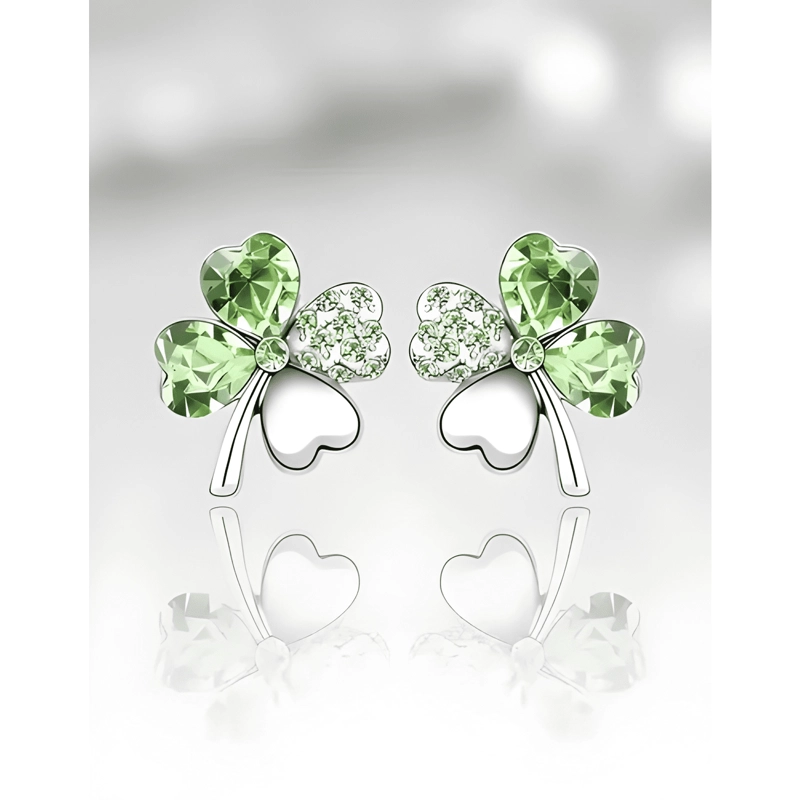 AROS TRE BOL HECHOS CON CRISTALES AUSTRIACOS VERDE - 2