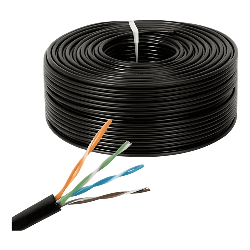 CABLE UTP EXTERIOR CAT5E 100M CCA PARA REDES CCTV INTERNET - 1