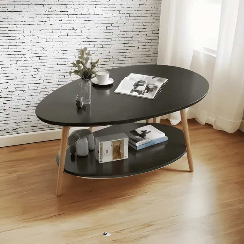 MESA DE CENTRO OVOIDE DOS NIVELES 90X50X42CM #3 - 3