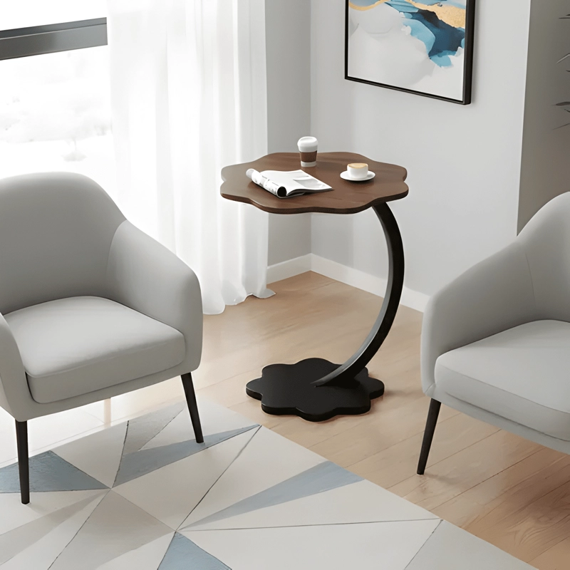 MESA CENTRO FLOR REDONDA LIVING LATERAL AUXILIAR 59X40 CM - 3