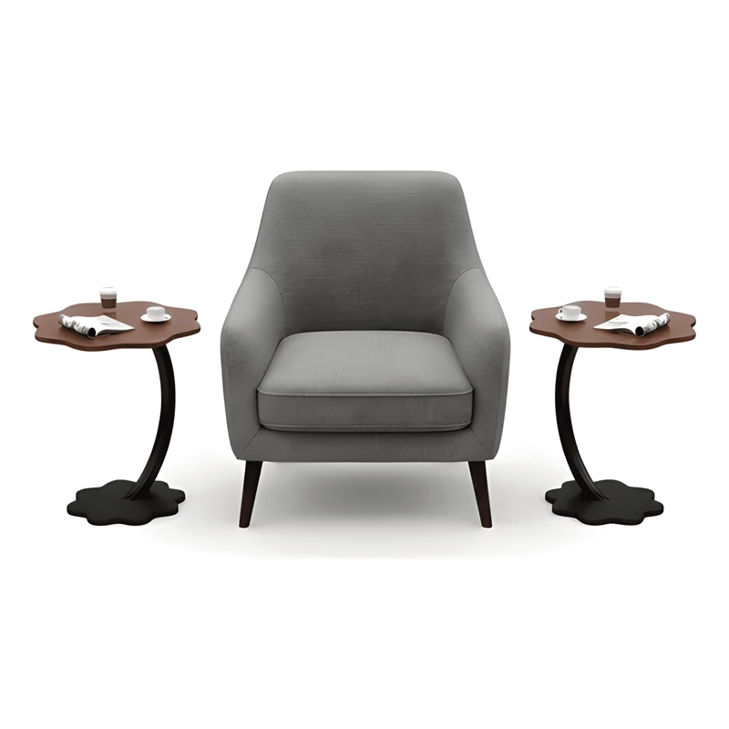 MESA CENTRO FLOR REDONDA LIVING LATERAL AUXILIAR 59X40 CM - 4