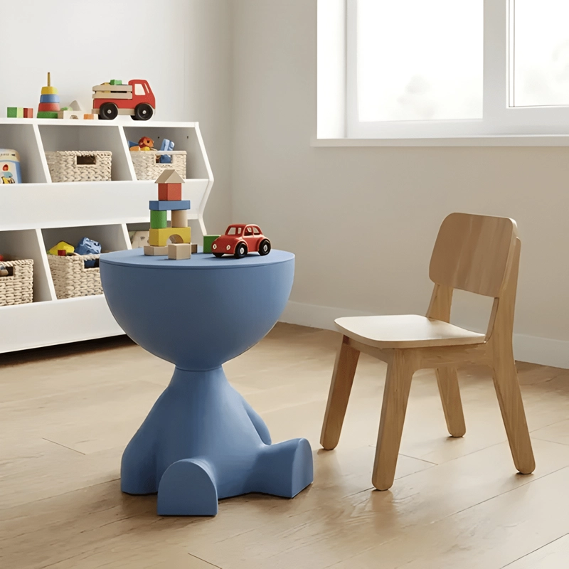 MESA AUXILIAR MODERNA DECORATIVA DE 41CM AZUL #3 - 1