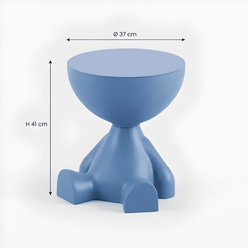 MESA AUXILIAR MODERNA DECORATIVA DE 41CM AZUL #3 - 2