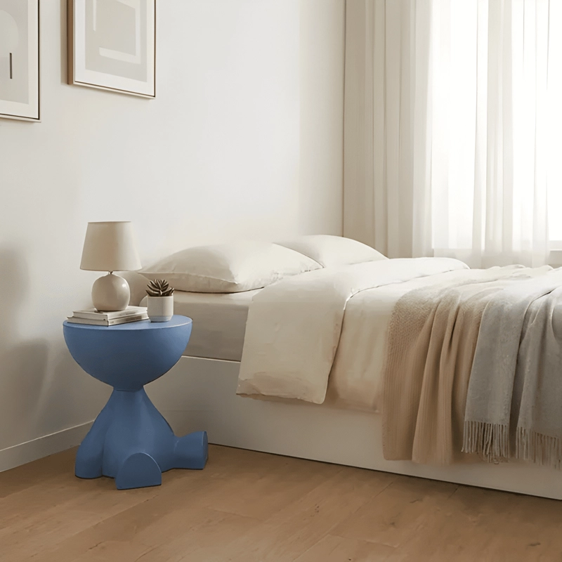 MESA AUXILIAR MODERNA DECORATIVA DE 41CM AZUL #3 - 4