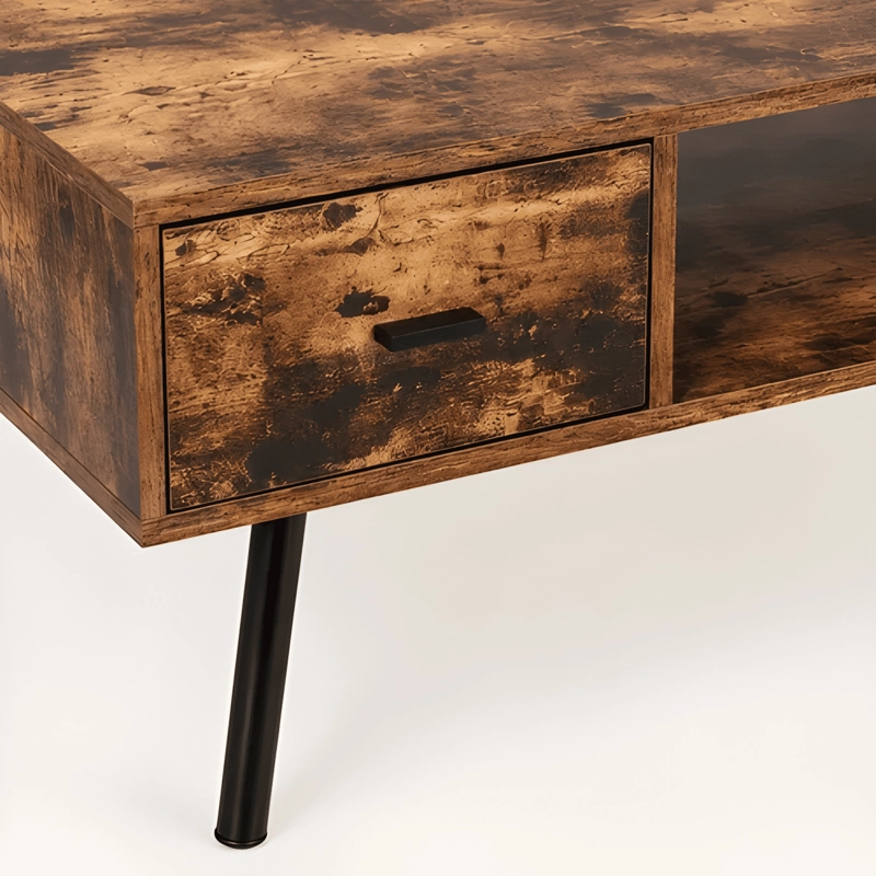 MESA DE CENTRO AMBAR 100 CM CON CAJON PARA LIVING - 1