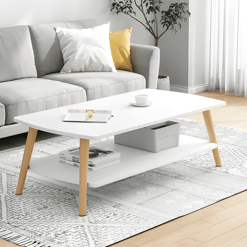 MESA DE CENTRO NORDICA MODERNA 2 NIVELES - 3