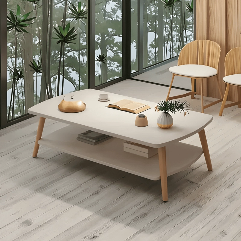 MESA DE CENTRO NORDICA MODERNA 2 NIVELES - 4