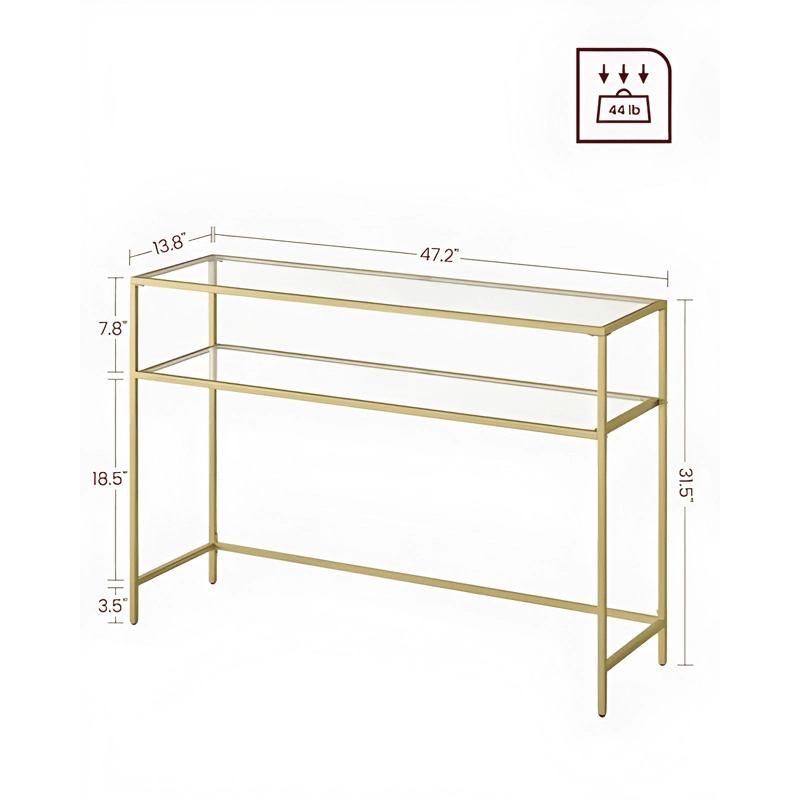 MESA AUXILIAR ESTRECHA 120 CM ESTRUCTURA DE METAL - 1