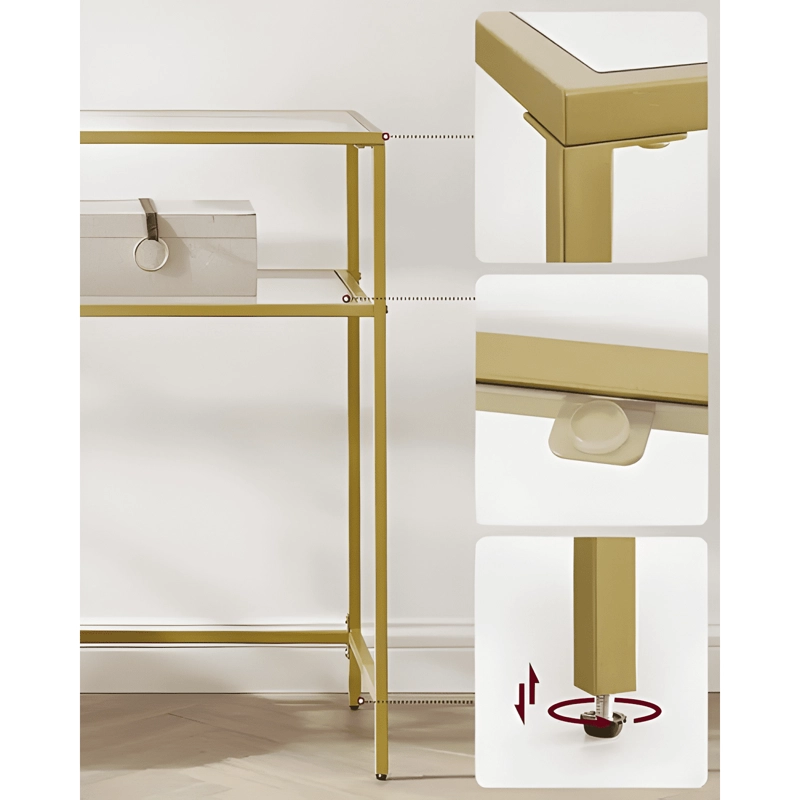 MESA AUXILIAR ESTRECHA 120 CM ESTRUCTURA DE METAL - 2
