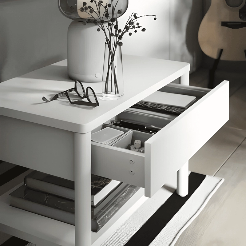 MESA LATERAL CON CAJON Y ESTANTE 64X40 CM #2 - 3