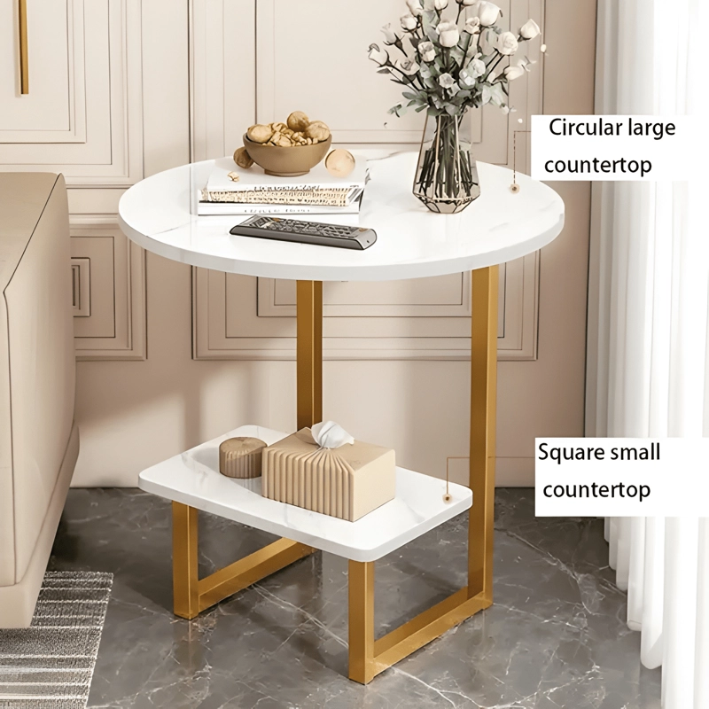 MESA DE CENTRO REDONDO DE FIERRO Y MADERA LIVING #1 - 4