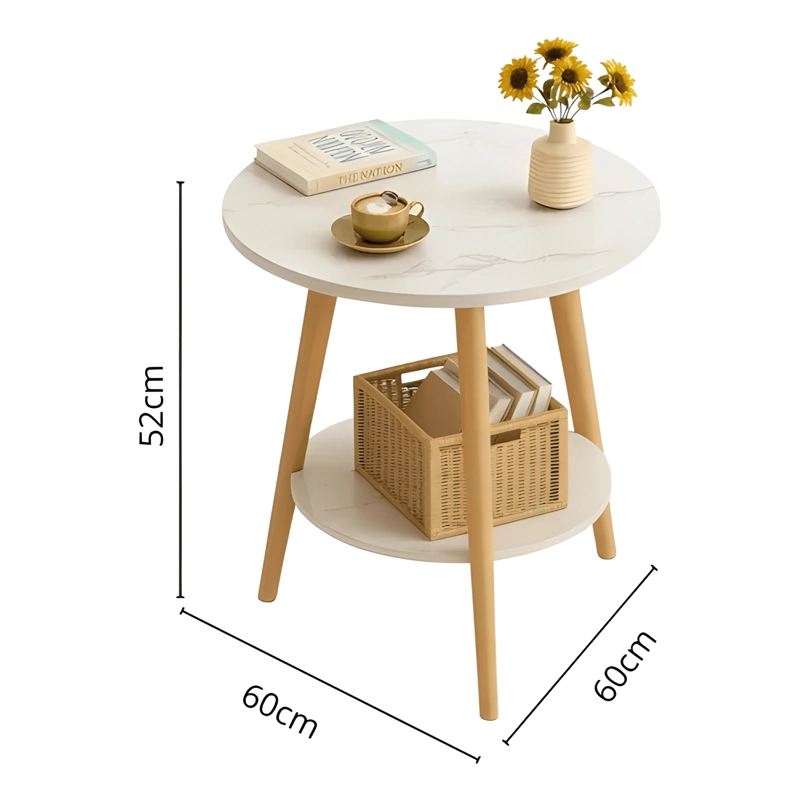 MESA DE CENTRO CON DISEÑO NORDICO 60X60X52CM - 1