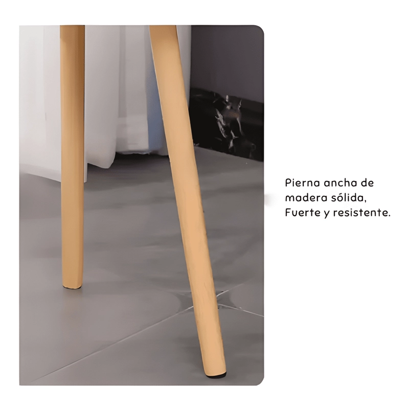 MESA DE CENTRO CON DISEÑO NORDICO 60X60X52CM - 4