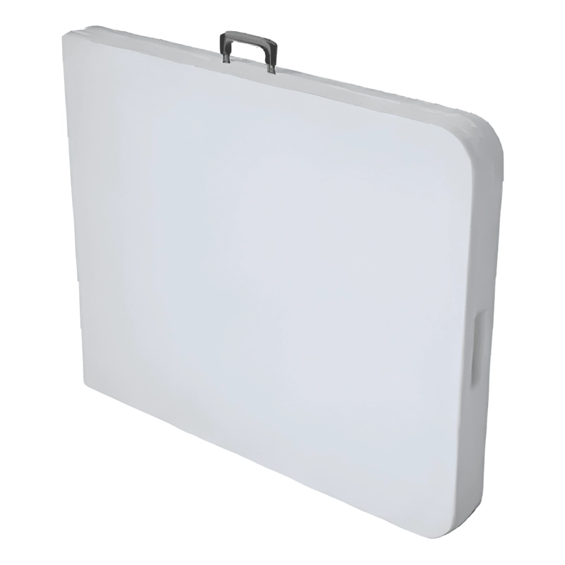 MESA RECTANGULAR PLEGABLE 180X74 CM PLASTICO BLANCO - 2