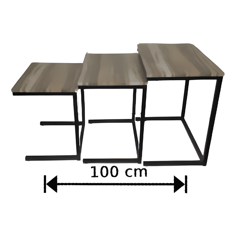 MESA DE CENTRO TRIPLE MESA AUXILIAR MESA LATERAL LIVING SET - 3