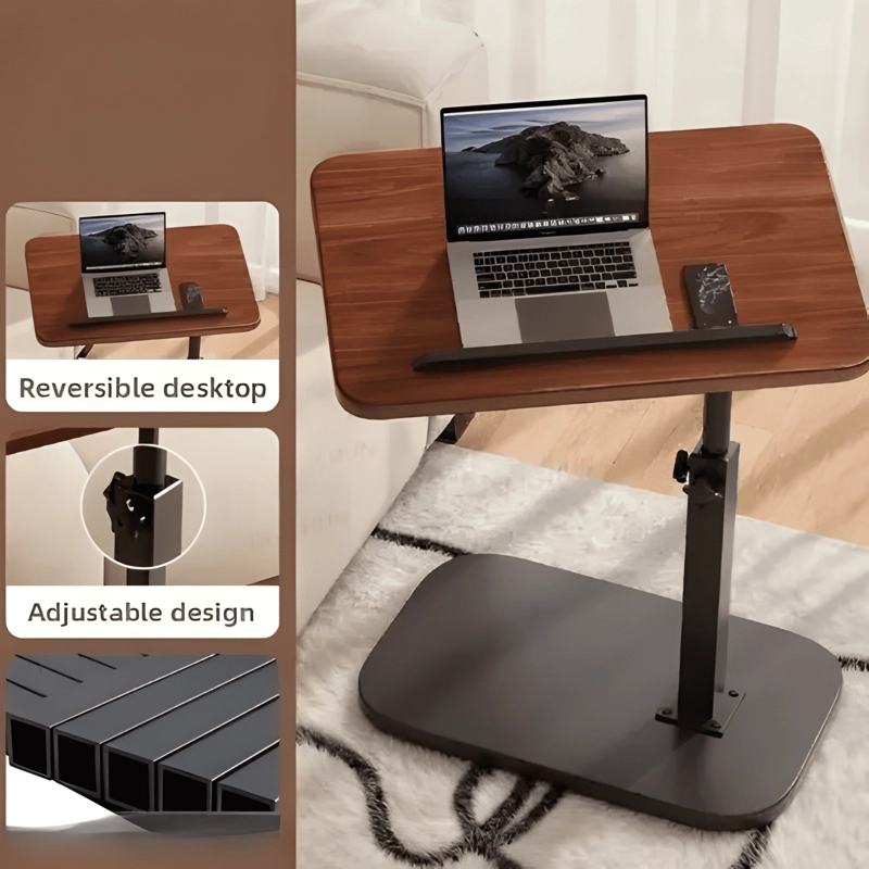 MESA AUXILIAR REGULABLE PARA CAMA Y SOFA MADERA #3 - 2