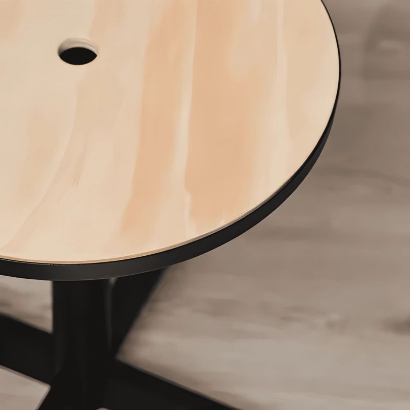 MESA LATERAL MADERA REDONDA 40 CM PATAS REGULABLES - 4