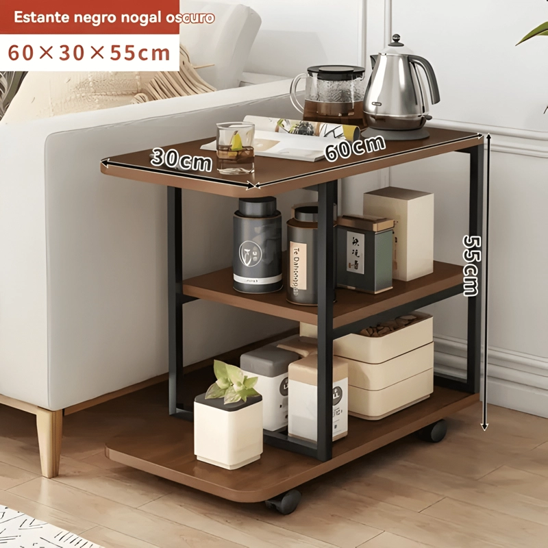 MESA DE CENTRO DE 3 NIVELES MESA AUXILIAR DECORATIVA DE LUJO - 4