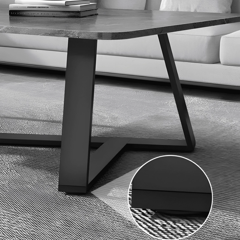 MESA DE CENTRO DE MADERA CON IMITACION DE MARMOL - 2