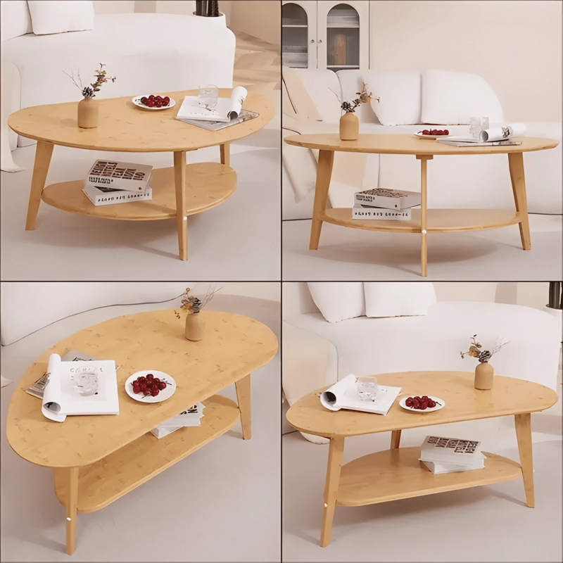 MESA DE CENTRO MODERNA BAMBU DE MEDIADOS DE SIGLO 2 #1 - 3
