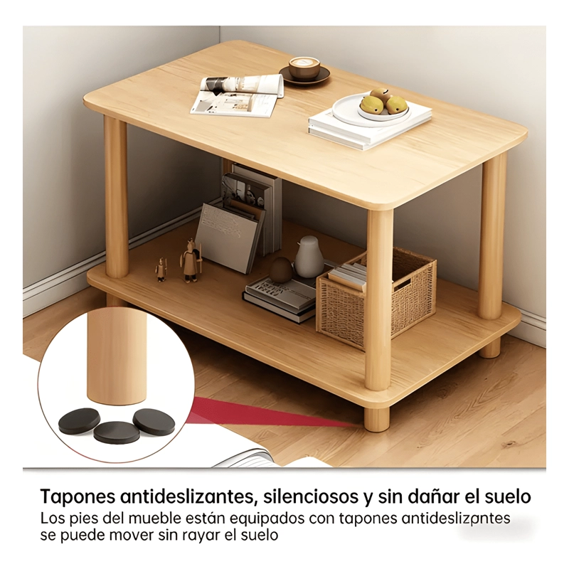 MESA DE CENTRO MINIMALISTA MADERA SALA DE ESTAR AUXILIA #2 - 2
