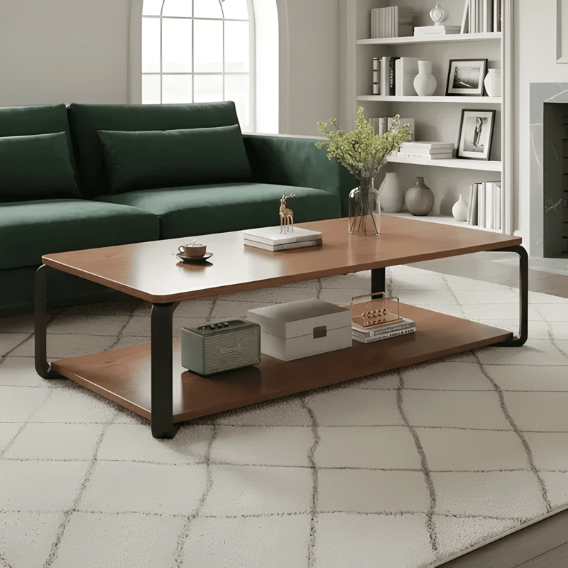 CENTRO DE MESA MADERA 2 NIVELES | MODERNA COLOR MARRON - 1