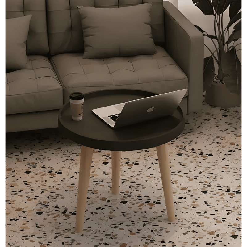 MESA REDONDA DE MADERA ESTILO MODERNO 40CM #2 - 1