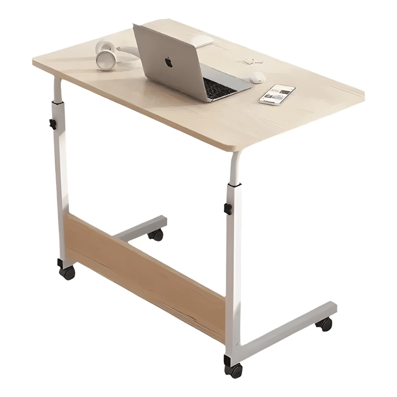MESA PARA PORTATIL LATERALES ALTURA AJUSTABLE MARRON CLARO - 1