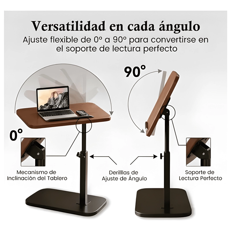 MESA C GIRATORIA REGULABLE 45-80CM CON BANDEJA DESLIZABLE - 3