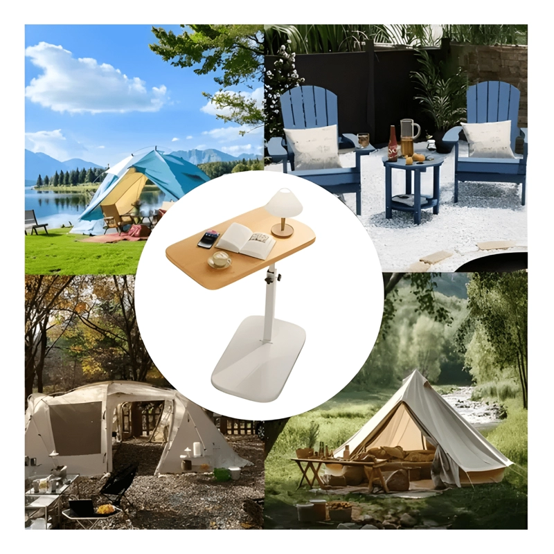 MESA AUXILIAR REGULABLE PARA CAMA Y SOFA MADERA #1 - 2