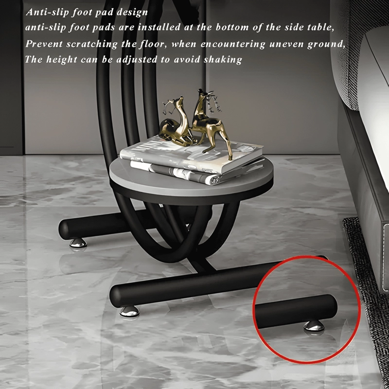 MESA DE CENTRO DE 2 NIVELES MESA AUXILIAR BLANCO/GRIS - 3