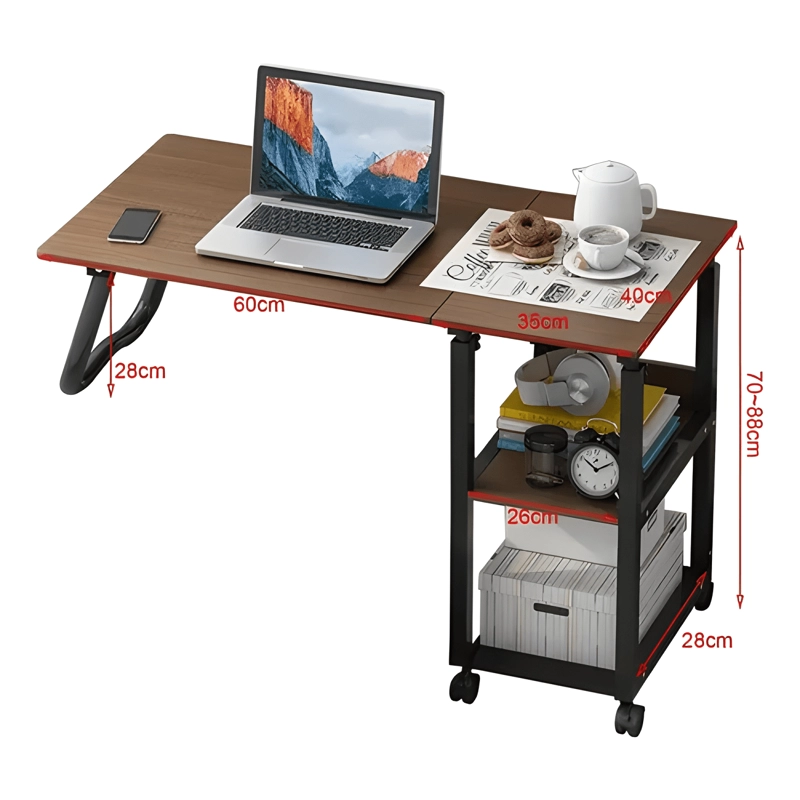 MESA AUXILIAR PLEGABLE RETRACTIL SALA SOFA Y CAMA LAPTOP - 4