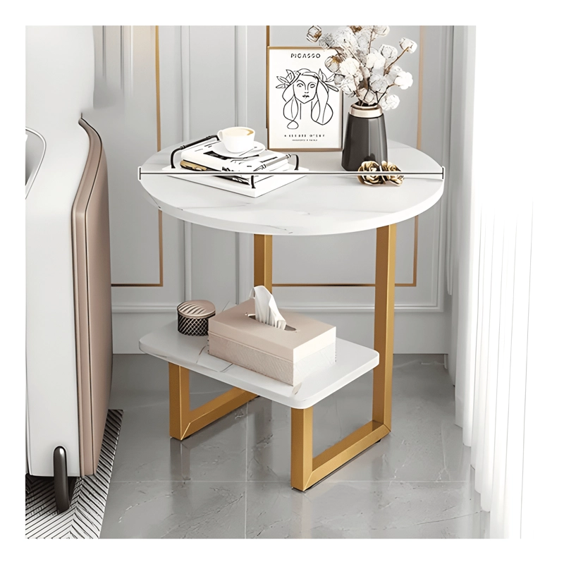 MESA DE CENTRO FIERRO MADERA MESA LIVING MESA HOGAR 60X56CM - 4