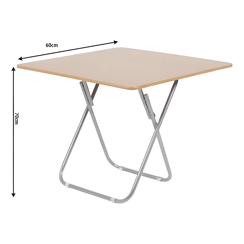 MESA PLEGABLE PORTATIL MULTIUSOS CUADRADA 60X70CM - 2
