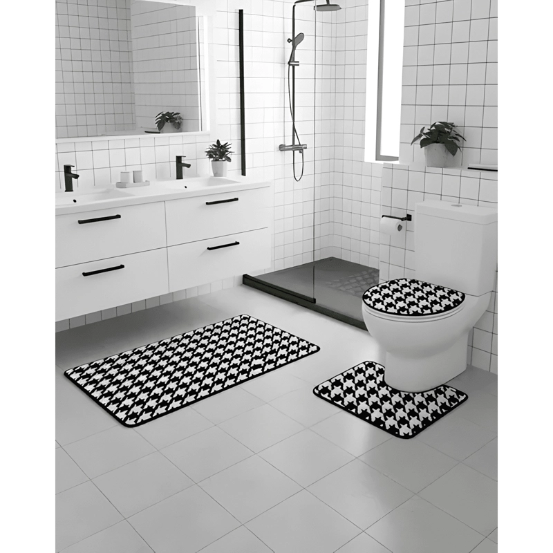 JUEGO DE ALFOMBRAS DE BAÑO 3 PIEZAS SUAVES Y ABSORBENTES #13 - 1
