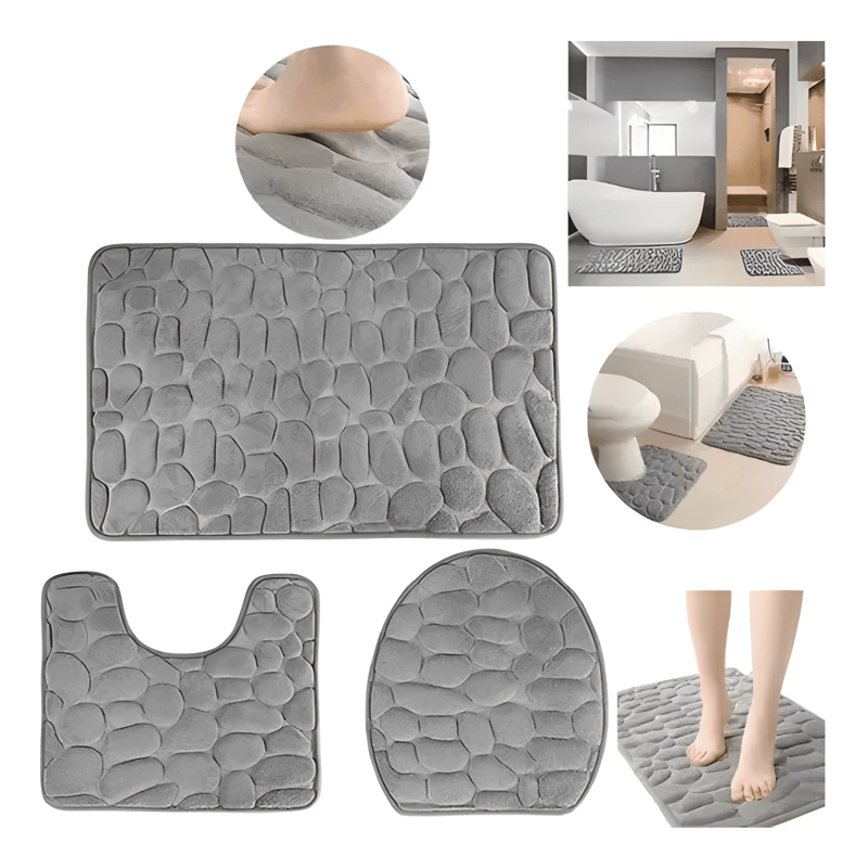 JUEGO ACCESORIOS PARA BAÑO ALFOMBRA ANTIDESLIZANTE PARA BAÑO - 1