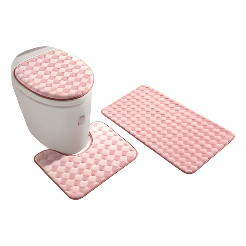 JUEGO DE ALFOMBRAS DE BAÑO 3 PIEZAS SUAVES Y ABSORBENTES #10 - 3