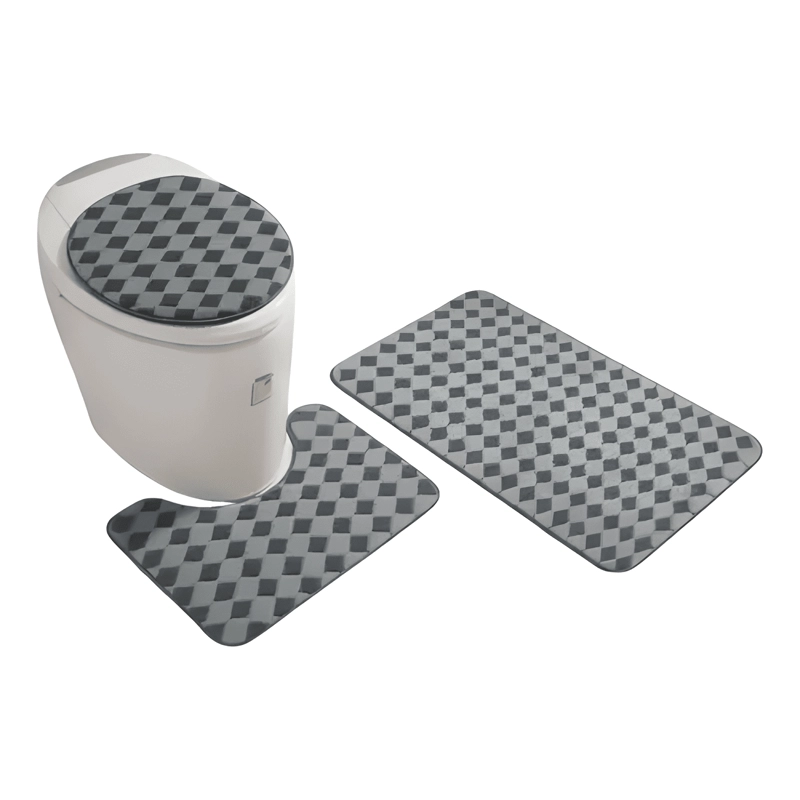 JUEGO DE ALFOMBRAS DE BAÑO 3 PIEZAS SUAVES Y ABSORBENTES #9 - 2