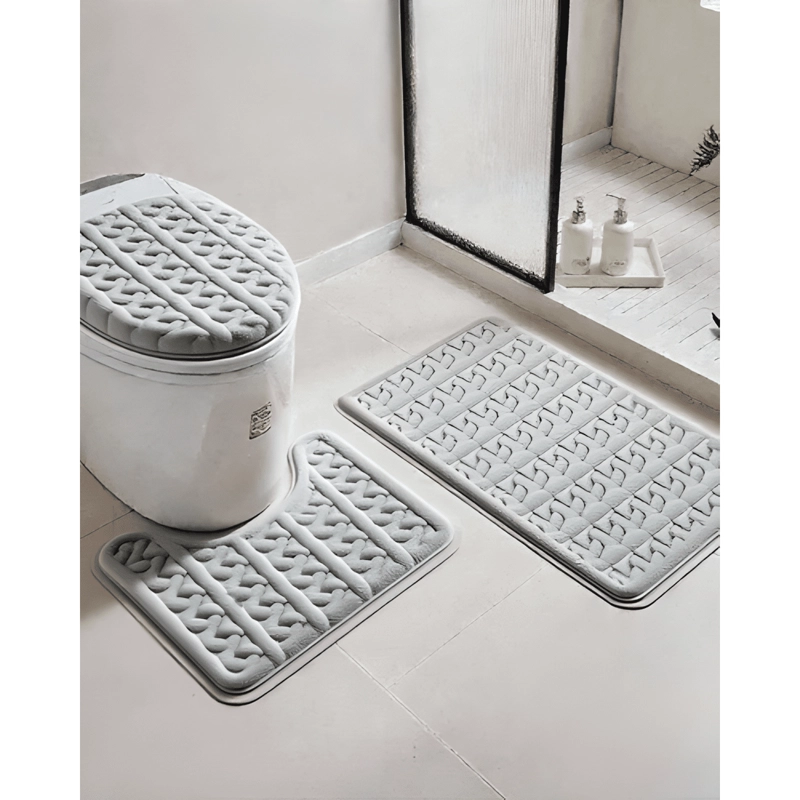 JUEGO DE ALFOMBRAS DE BAÑO 3 PIEZAS SUAVES Y ABSORBENTES #14 - 1