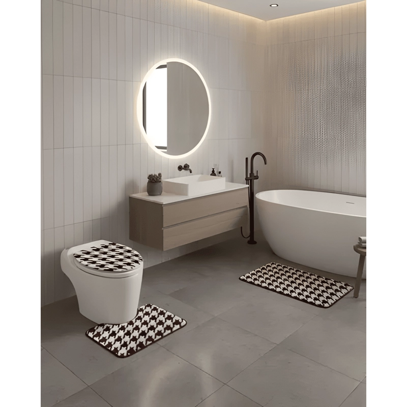 JUEGO DE ALFOMBRAS DE BAÑO 3 PIEZAS SUAVES Y ABSORBENTES #15 - 2