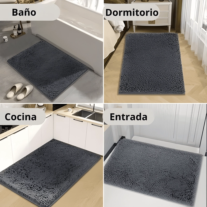 ALFOMBRA BAÑO MICROFIBRA COLOR BAJADA DUCHA ULTRA ABSORBENTE - 4