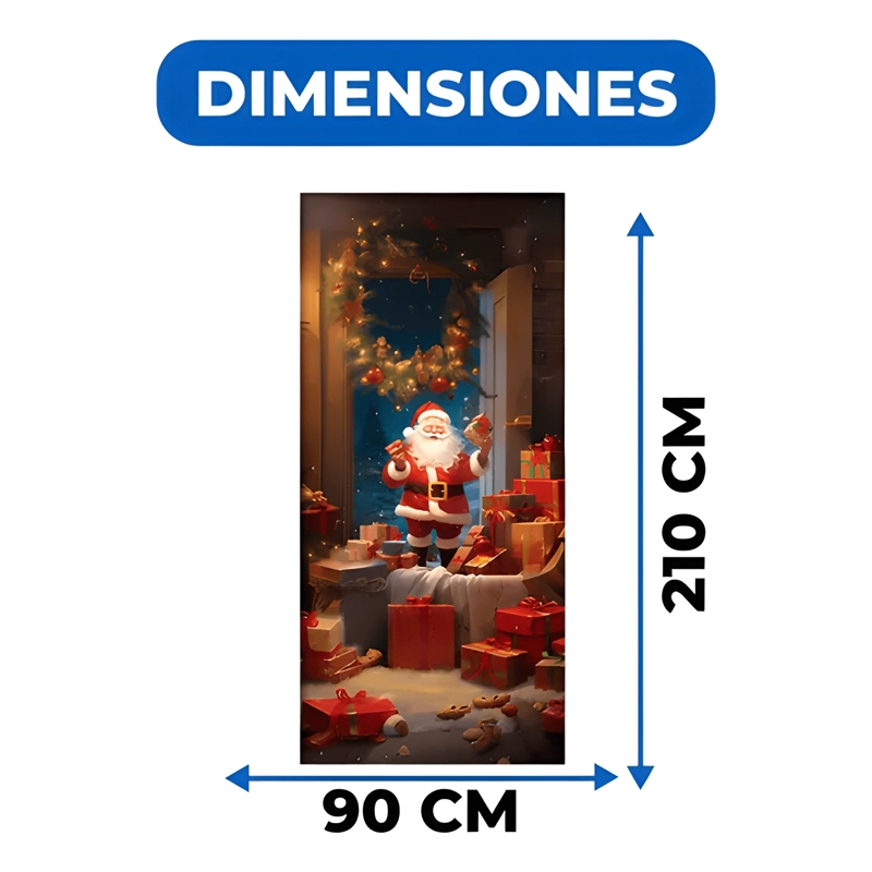 FUNDA PUERTA NAVIDEÑA GRICH VIEJITO PASCUERO 210X90 CM - 2