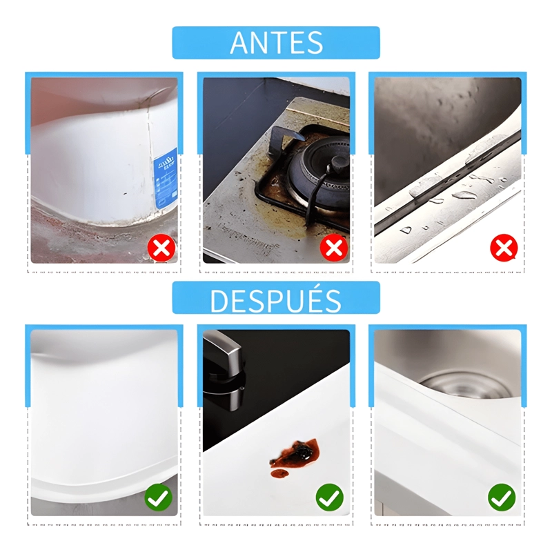 TIRA SELLADO BAÑO IMPERMEABLE DUCHA CALAFATEO CINTA ADHESIVA - 3