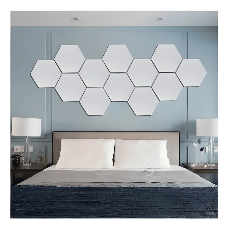 PACK 12 ESPEJOS ADHESIVOS EN ACRILICO HEXAGONAL DECORATIVO - 3