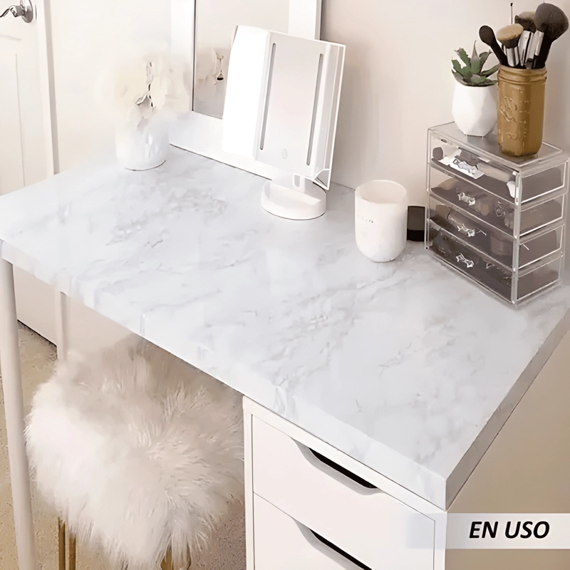 PAPEL TAPIZ ADHESIVO MARMOL IMPERMEABLE PARA ENCIMERA CAJON - 2